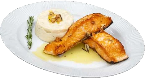 Lombo de Salmão ao alho