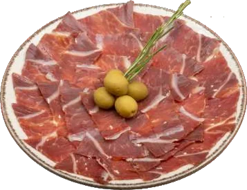 Fatias de Presunto no Prato
