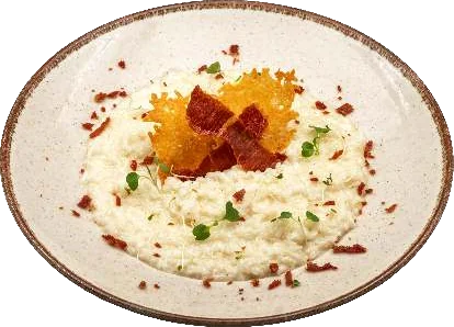 Risotto de Parmesão com Presunto