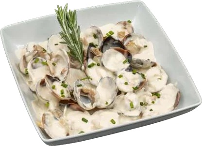Amêijoas à Molho Alfredo
